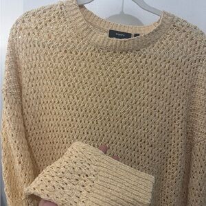 Theory Women's Tan Knit Sweater